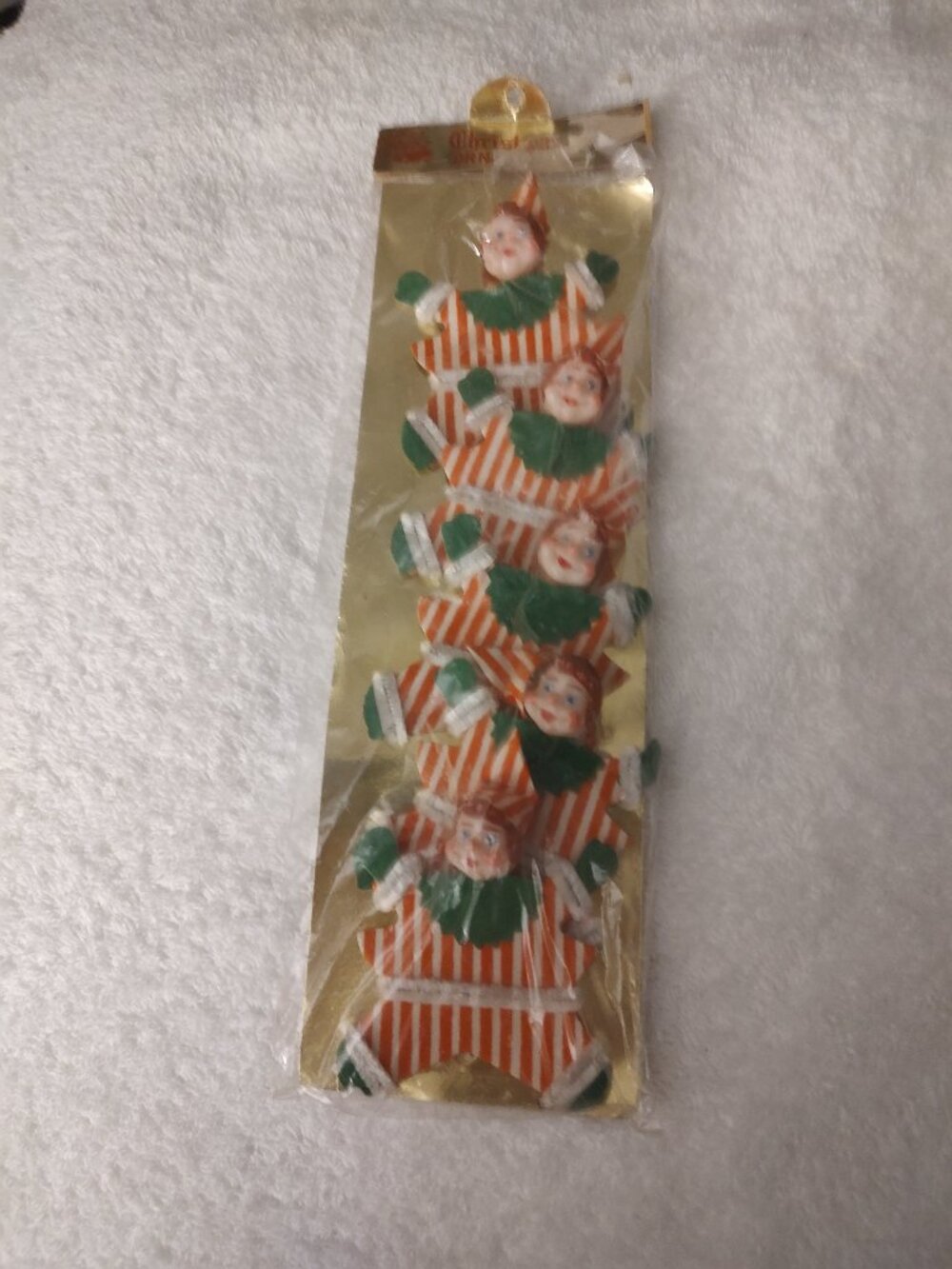 CHRISTMAS ELVES PACKAGE TIE ONS sealed pack VINTAGE